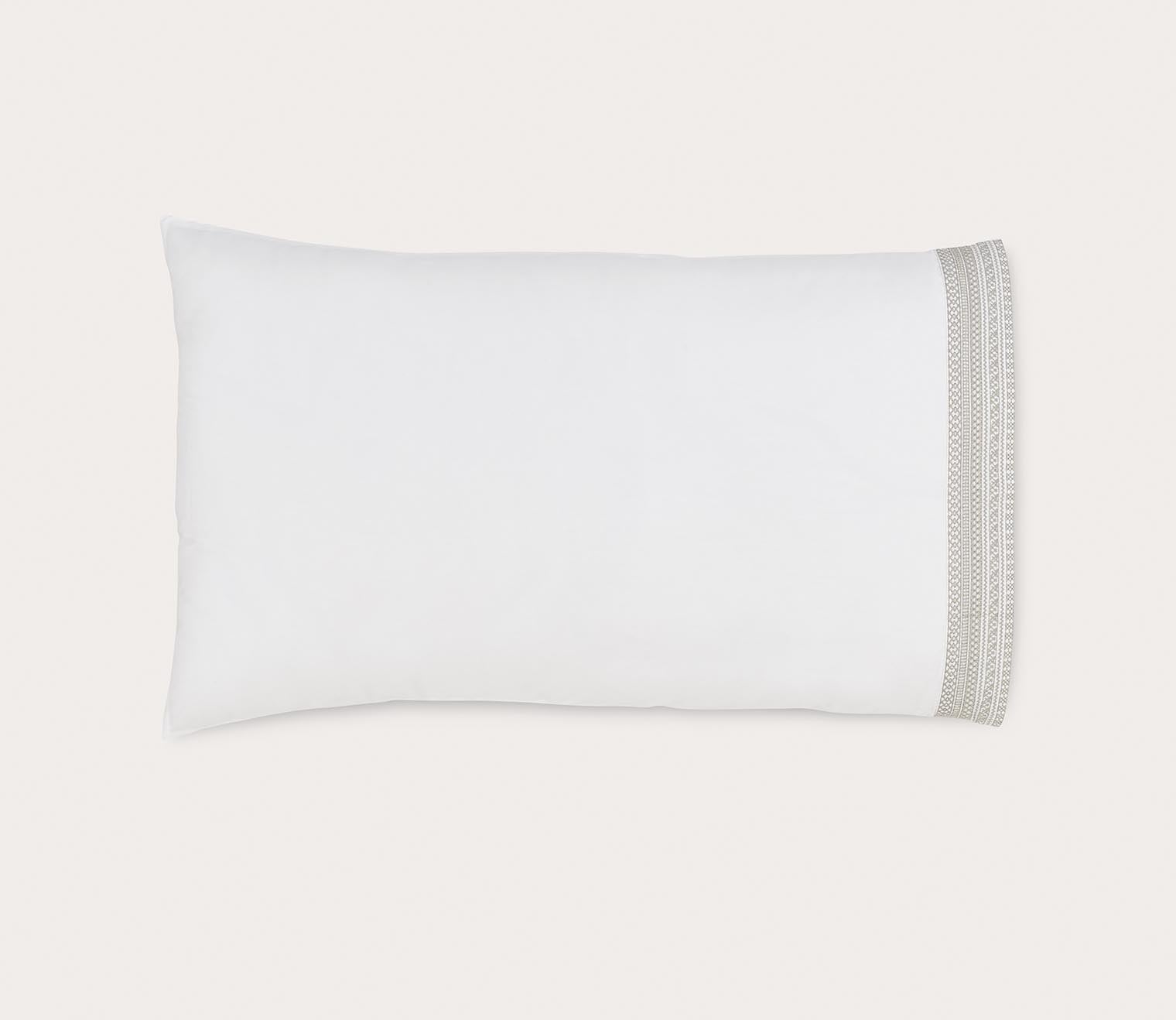 CM Home Olivia Embroidered Cotton Percale Pillowcase Set of 2 by CM Home