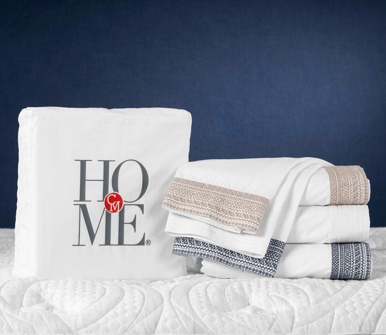 CM Home Olivia Embroidered Cotton Percale Sheet Set by CM Home