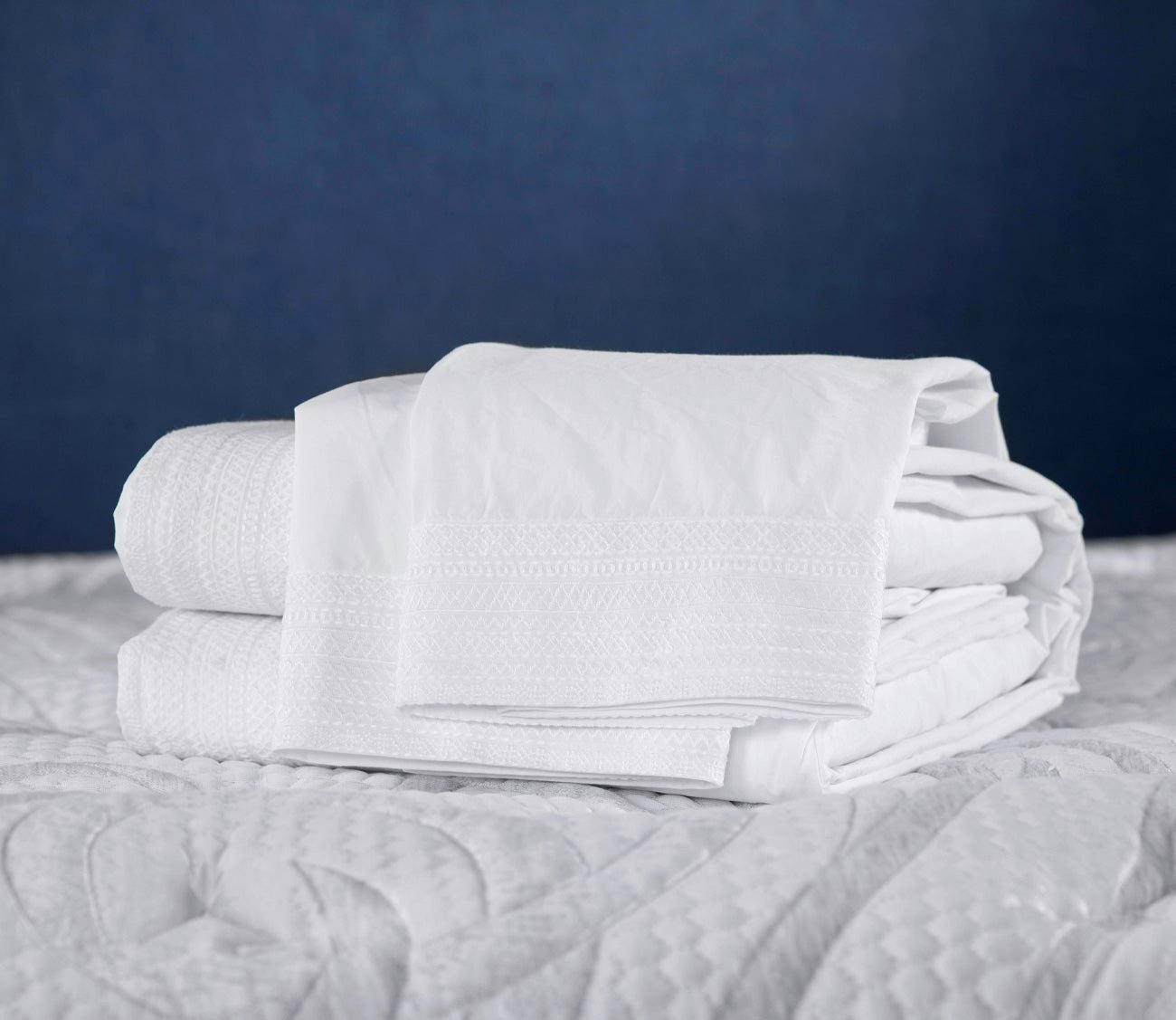 CM Home Olivia Embroidered Cotton Percale Sheet Set by CM Home