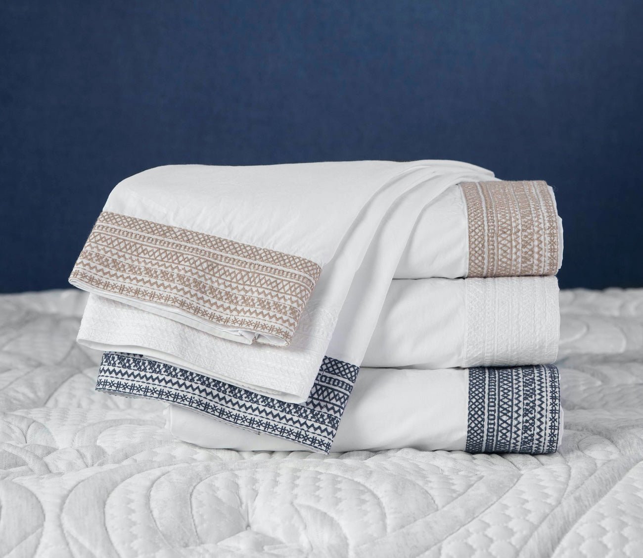 CM Home Olivia Embroidered Cotton Percale Sheet Set by CM Home