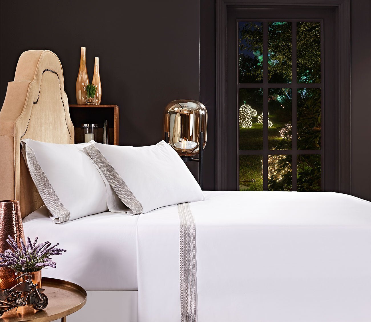 CM Home Olivia Embroidered Cotton Percale Sheet Set by CM Home
