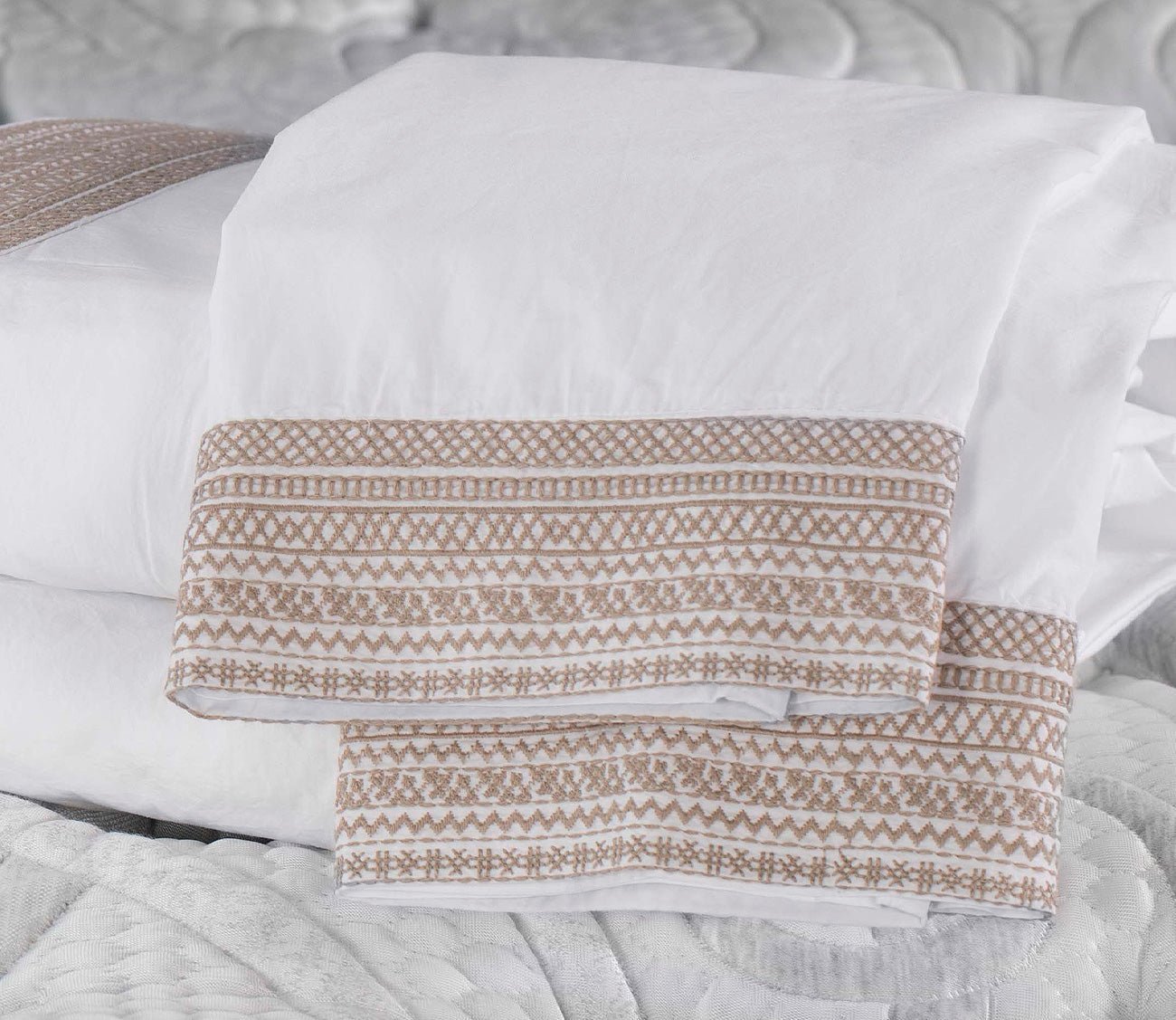CM Home Olivia Embroidered Cotton Percale Sheet Set by CM Home