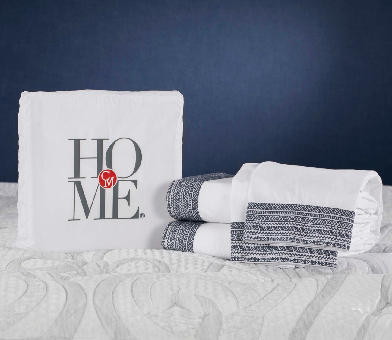 CM Home Olivia Embroidered Cotton Percale Sheet Set by CM Home
