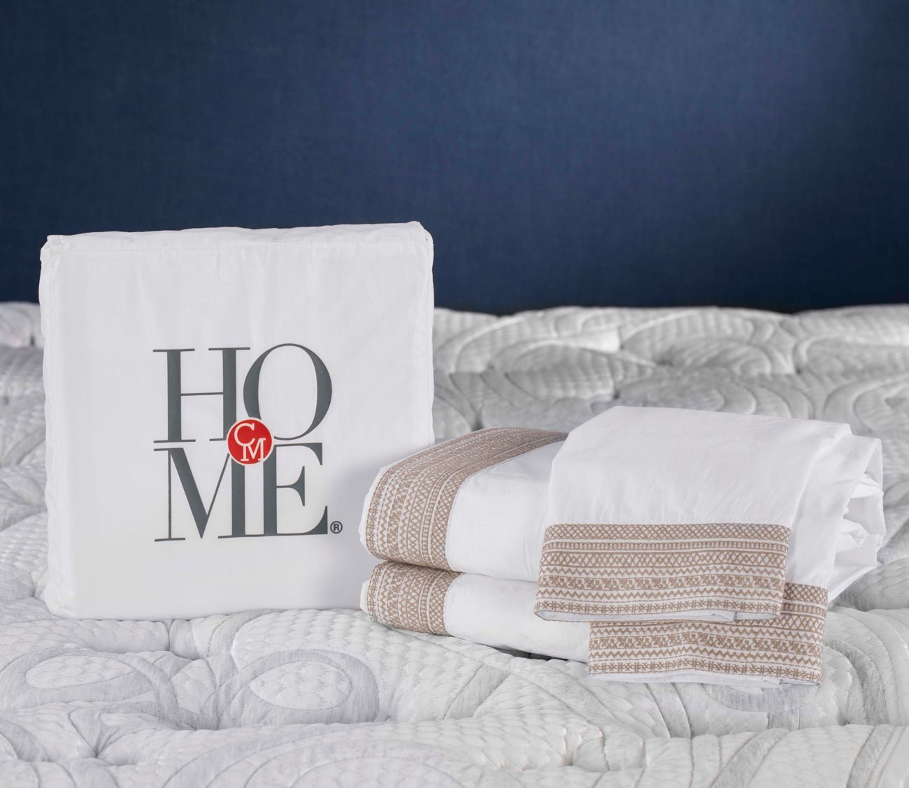 CM Home Olivia Embroidered Cotton Percale Sheet Set by CM Home