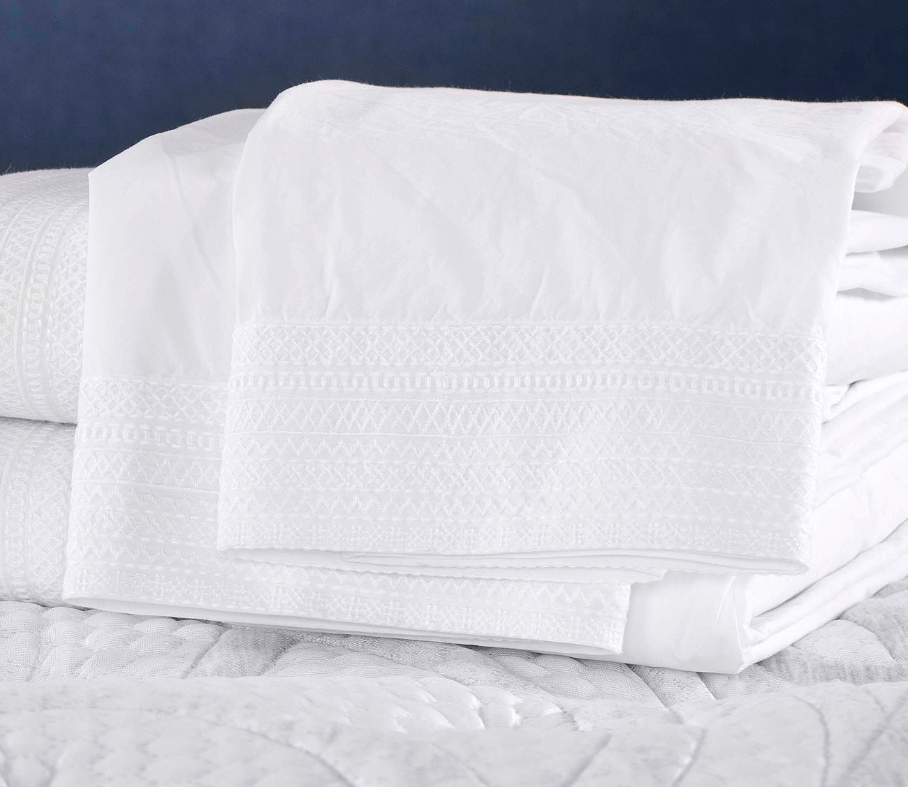CM Home Olivia Embroidered Cotton Percale Sheet Set by CM Home