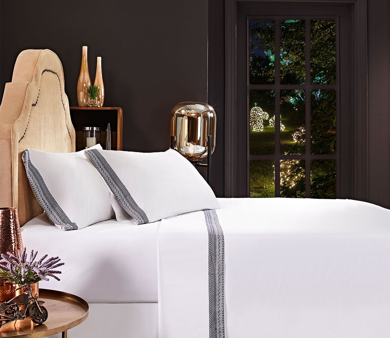 CM Home Olivia Embroidered Cotton Percale Sheet Set by CM Home