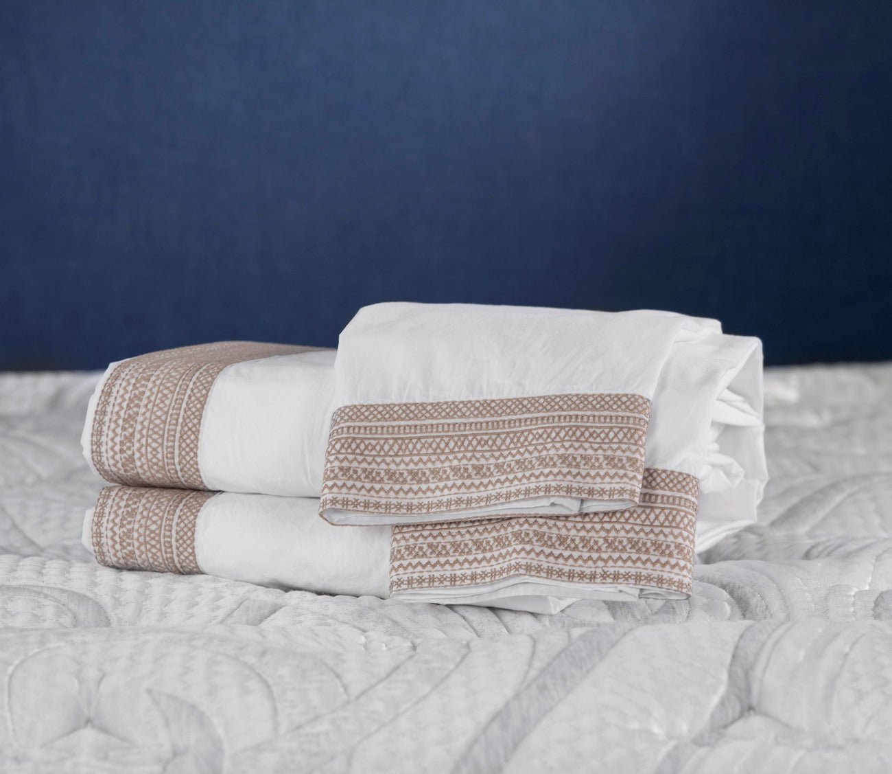 CM Home Olivia Embroidered Cotton Percale Sheet Set by CM Home