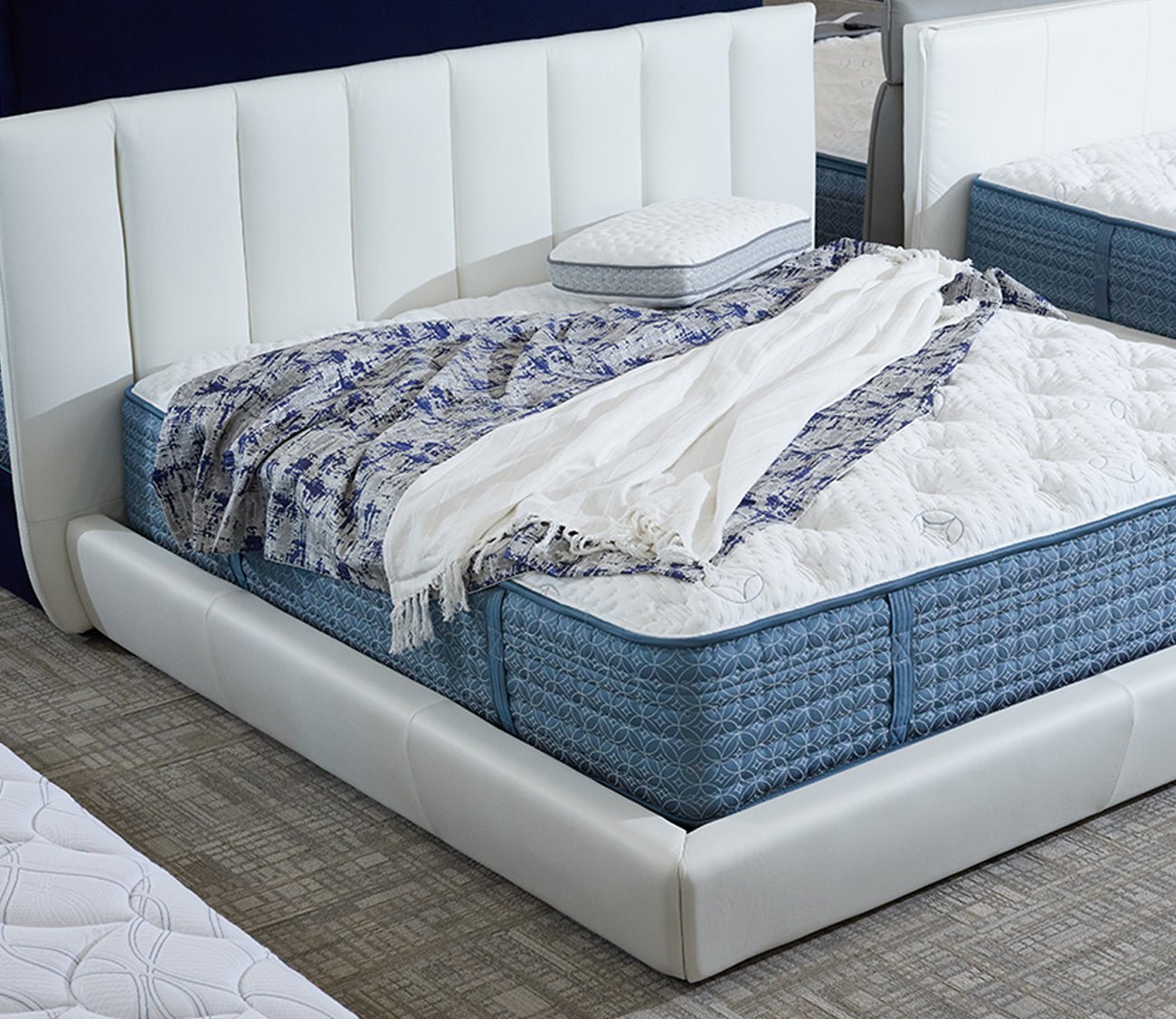 CM Italia Narciso Leather Upholstered Bed by CM Italia