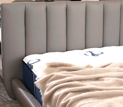 CM Italia Narciso Leather Upholstered Bed by CM Italia