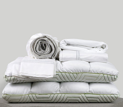 Cooling CBD Bedding Bundle by PureCare in white, silo