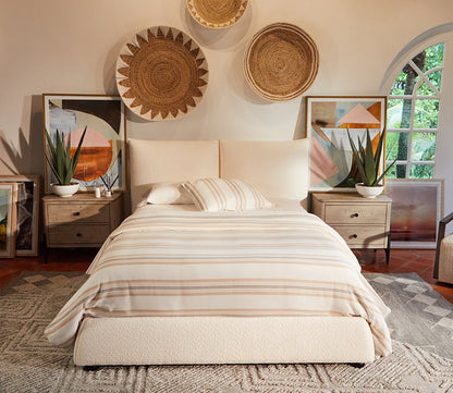Cumulus Sherpa Fabric Upholstered Bed