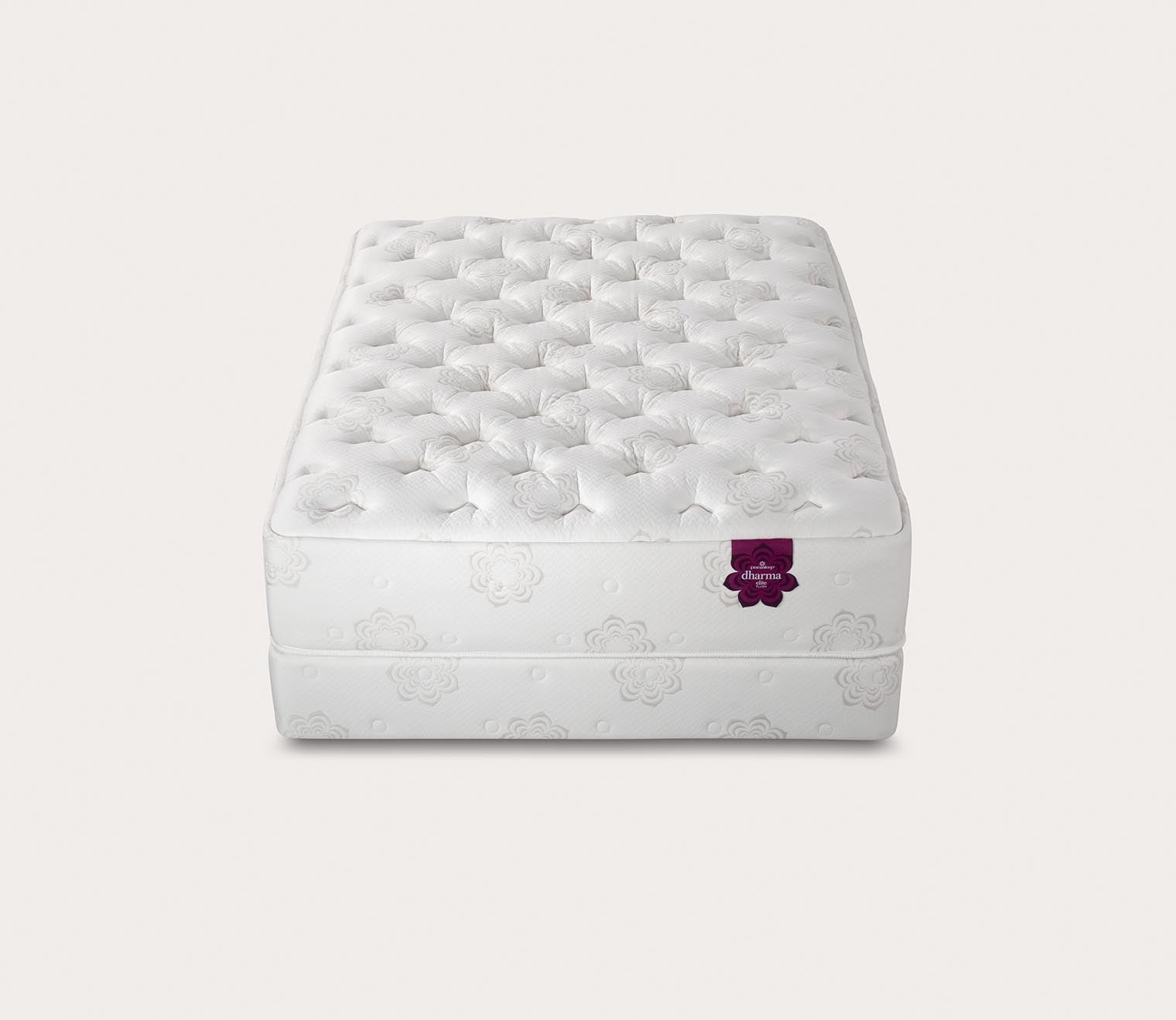 Silo image of Dharma Elite Plush Mattress by PranaSleep - top view.