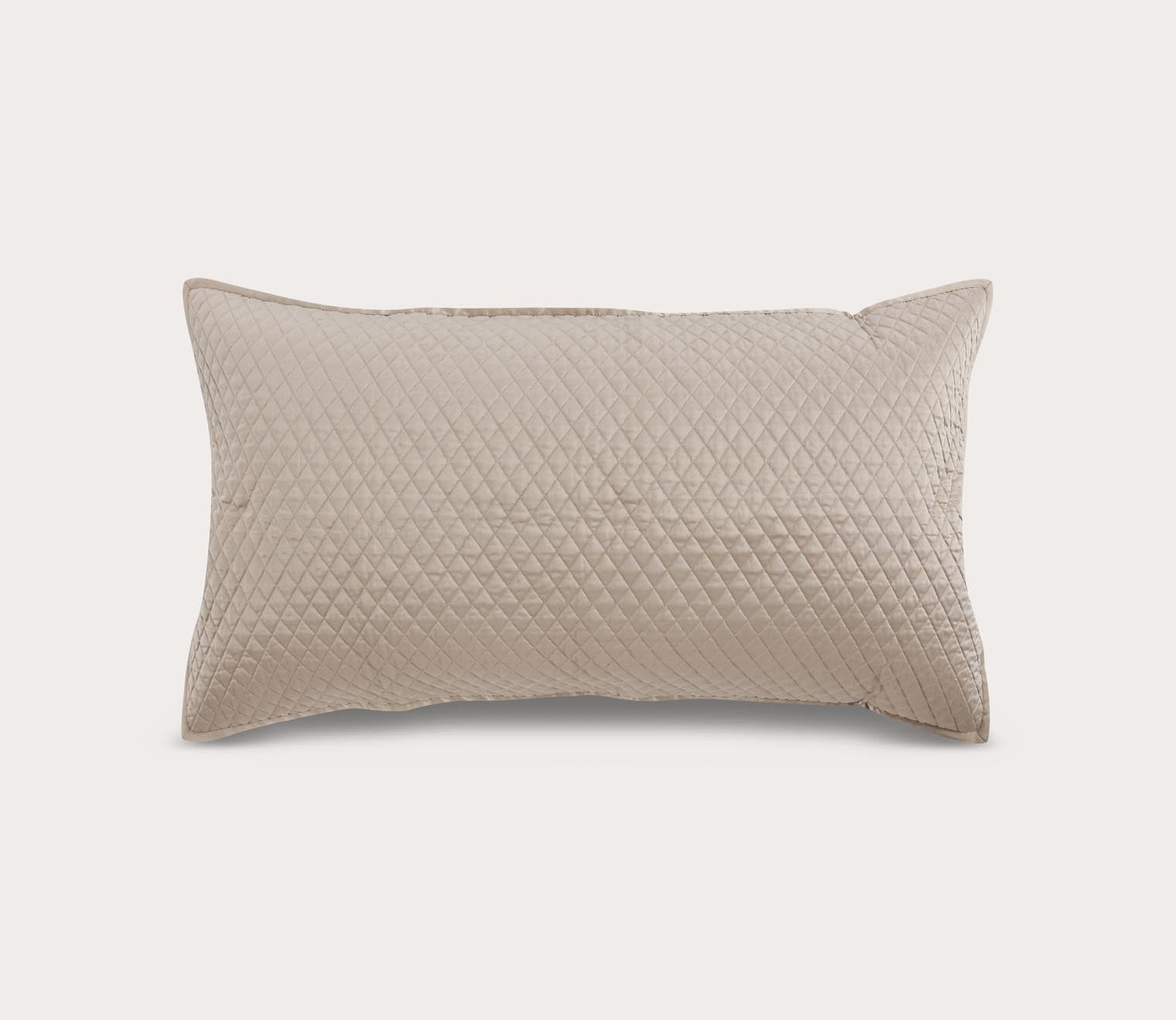Diamond Pebble Sateen Quilted Pillow Sham by Villa by Classic Home, king , silo