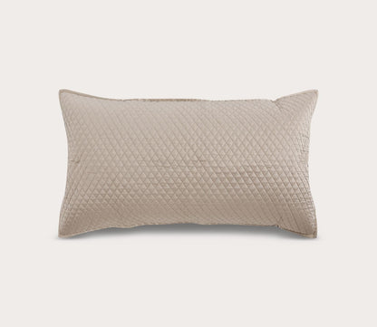 Diamond Pebble Sateen Quilted Pillow Sham by Villa by Classic Home, king , silo