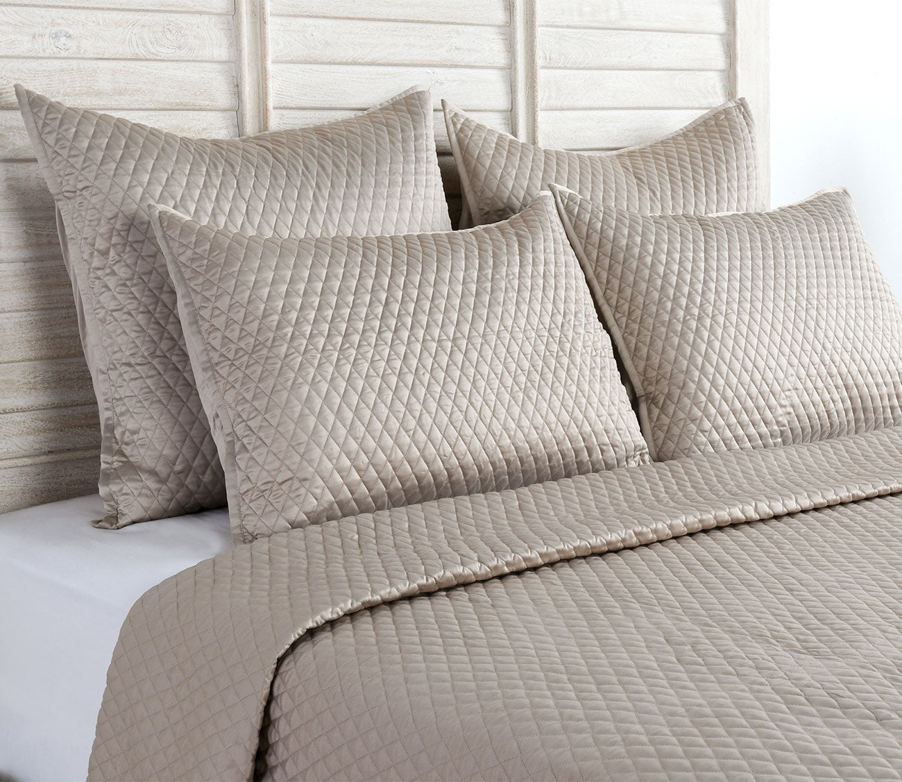 Villa by Classic Home Diamond Pebble Sateen Quilted Pillow Sham
