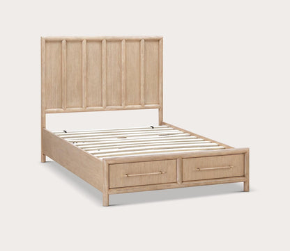 Dorsey Wood Storage Bed with slats - silo angled view