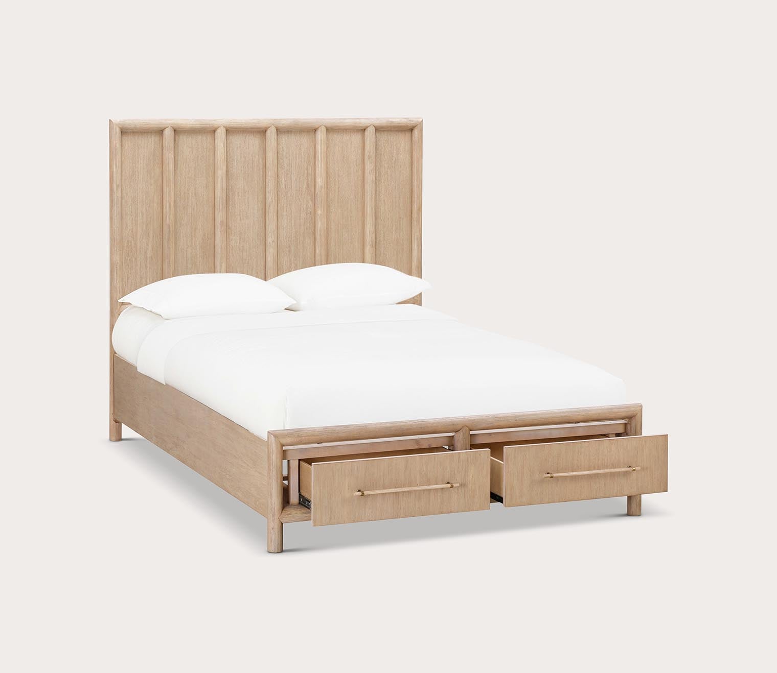 Dorsey Wood Storage Bed silo angled view