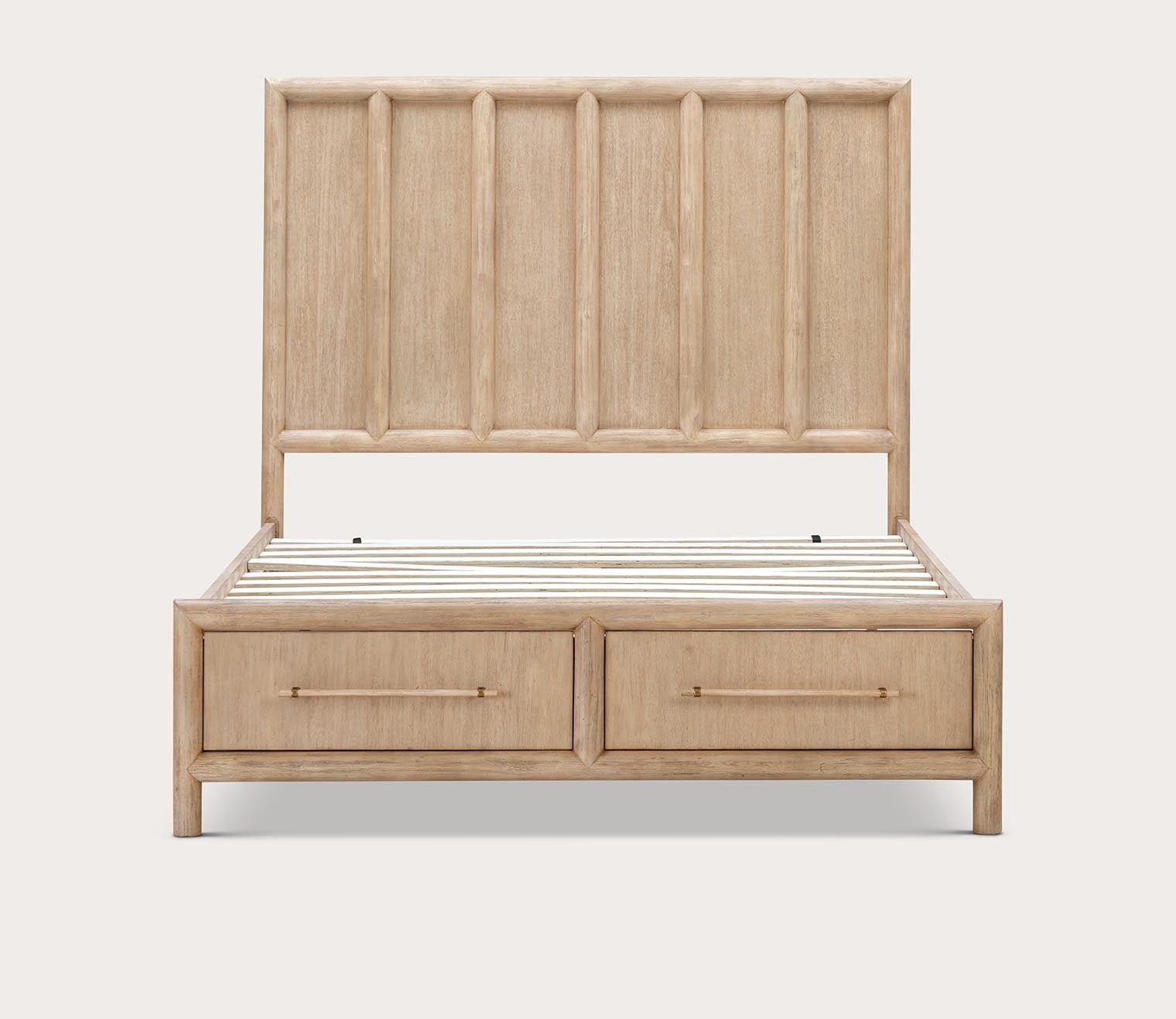 Dorsey Wood Storage Bed with slats - silo front view