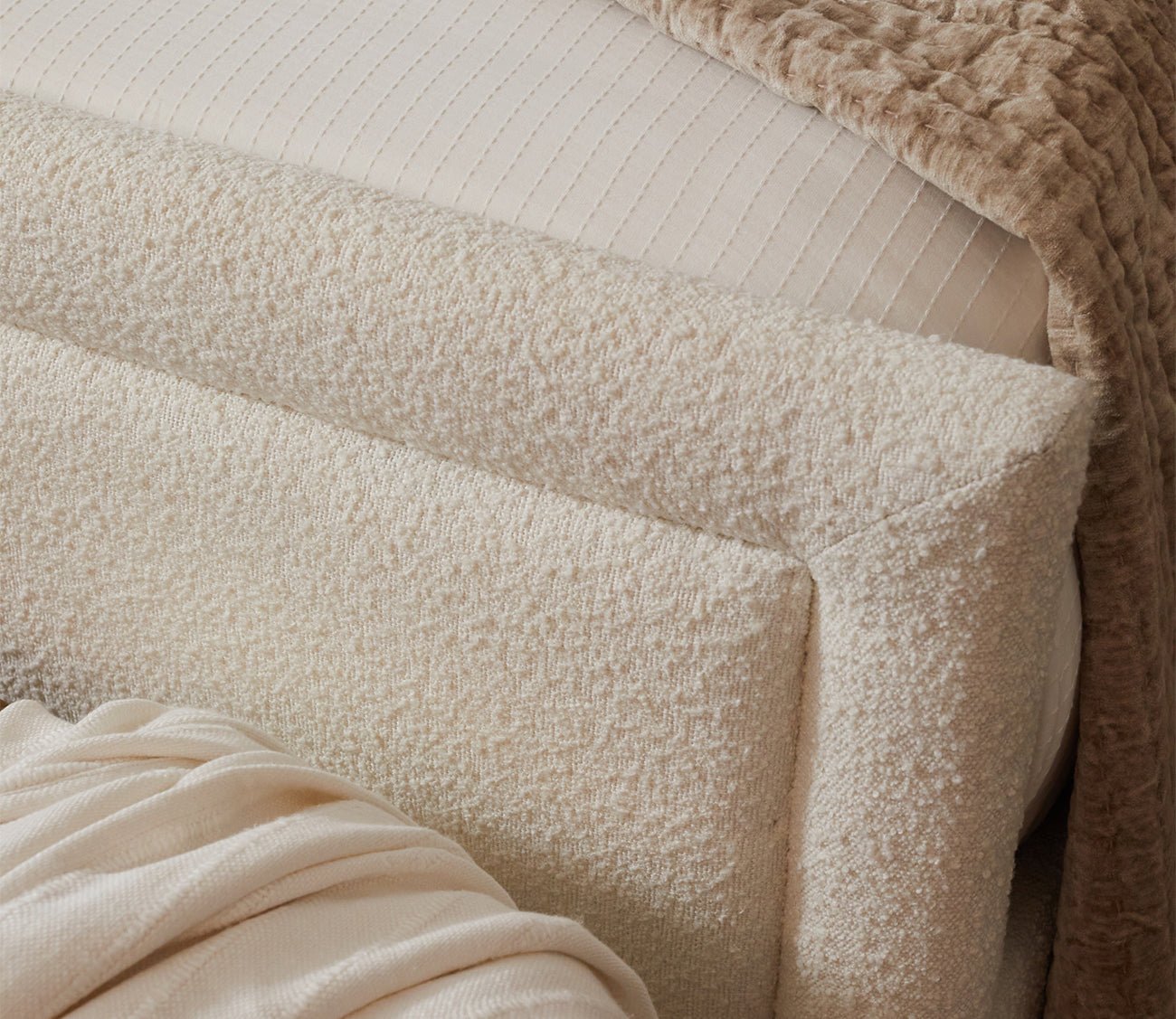 Dover Upholstered Bed by CM Home - footboard close-up
