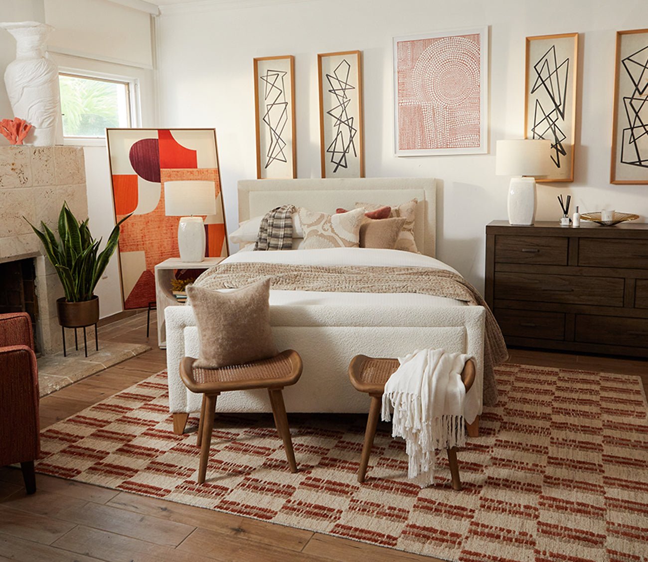 Dover Upholstered Bed by CM Home - lifestyle