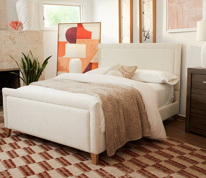 Dover Upholstered Bed by CM Home - close-up lifestyle