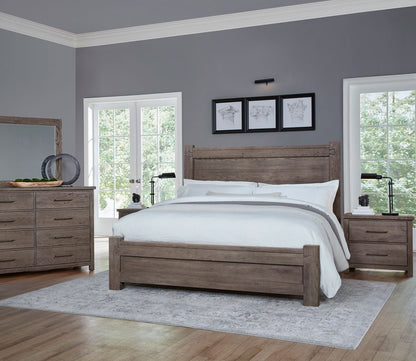Dovetail Poster Bed in mystic grey - lifestyle
