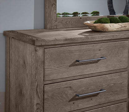 Close-up of Dovetail dresser in mystic grey - lifestyle