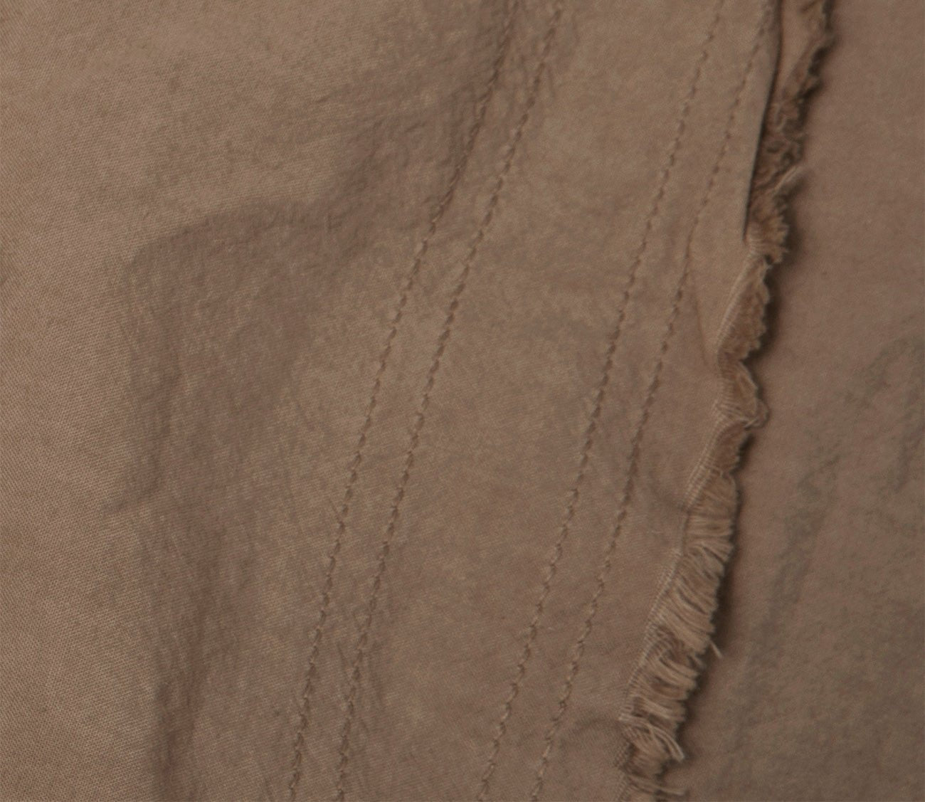 Dr. Weil Garment Washed Percale Sheet Set by Dr. Weil by PureCare, in desert sand, closeup