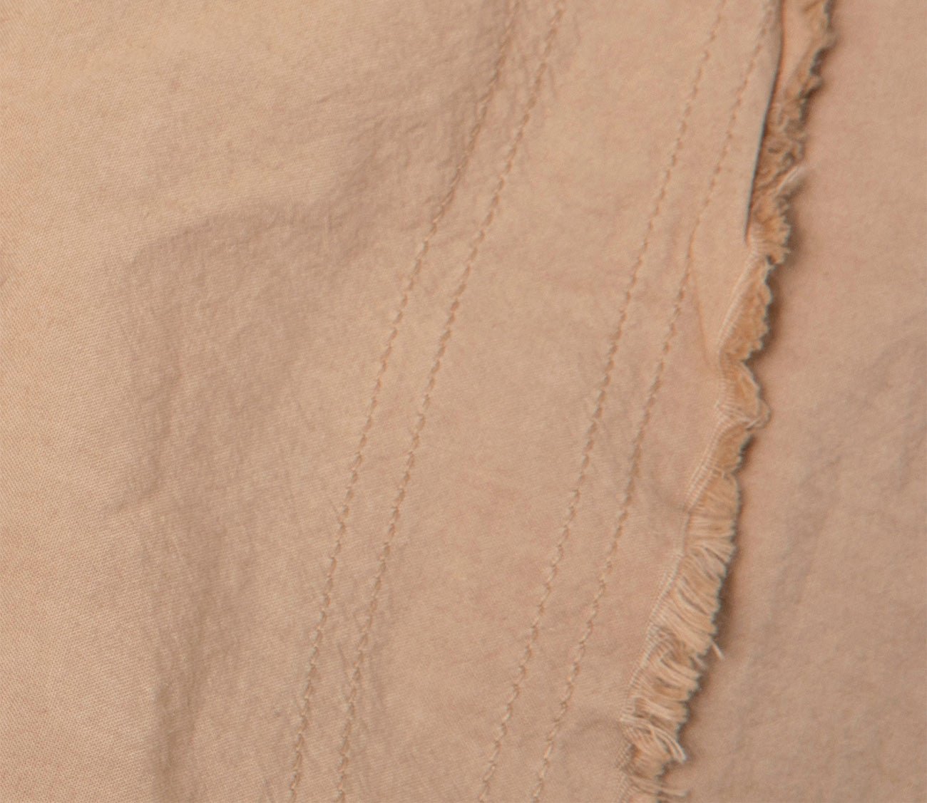 Dr. Weil Garment Washed Percale Sheet Set by Dr. Weil by PureCare, in ochre, closeup