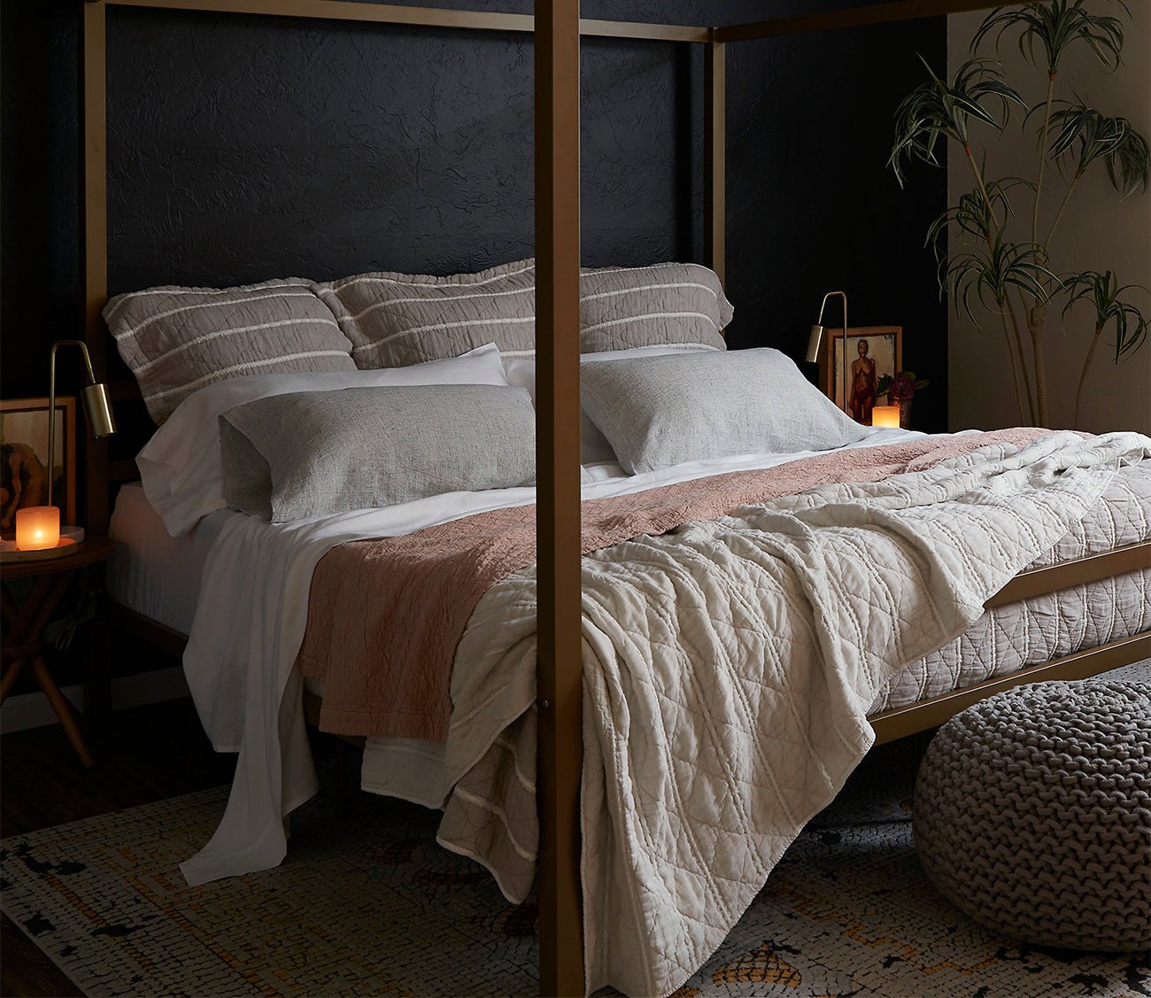 Dr. Weil Relaxed Hemp Sheet Set by Dr. Weil by PureCare in bedroom