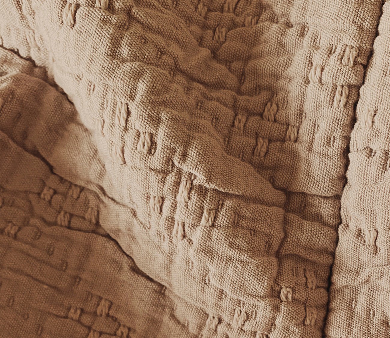 Dr. Weil Wave Coverlet by Dr. Weil by PureCare in ochre, detail