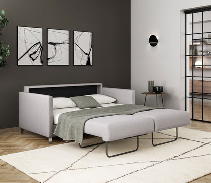 Elfin Full XL Loveseat Sleeper by Luonto, bed opened