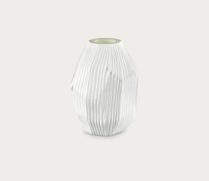 Elk Home Aggie White Frosted Glass Vase by Elk Home