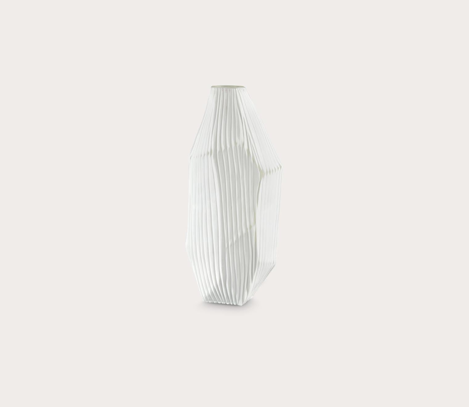 Elk Home Aggie White Frosted Glass Vase by Elk Home