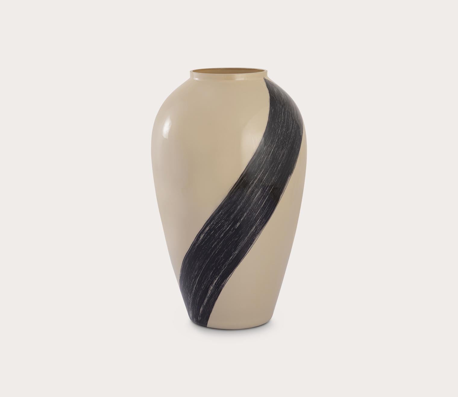 Brushstroke Cream Vase