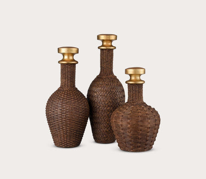 Elk Home Duin Brown Bottle Set of 3 by Elk Home