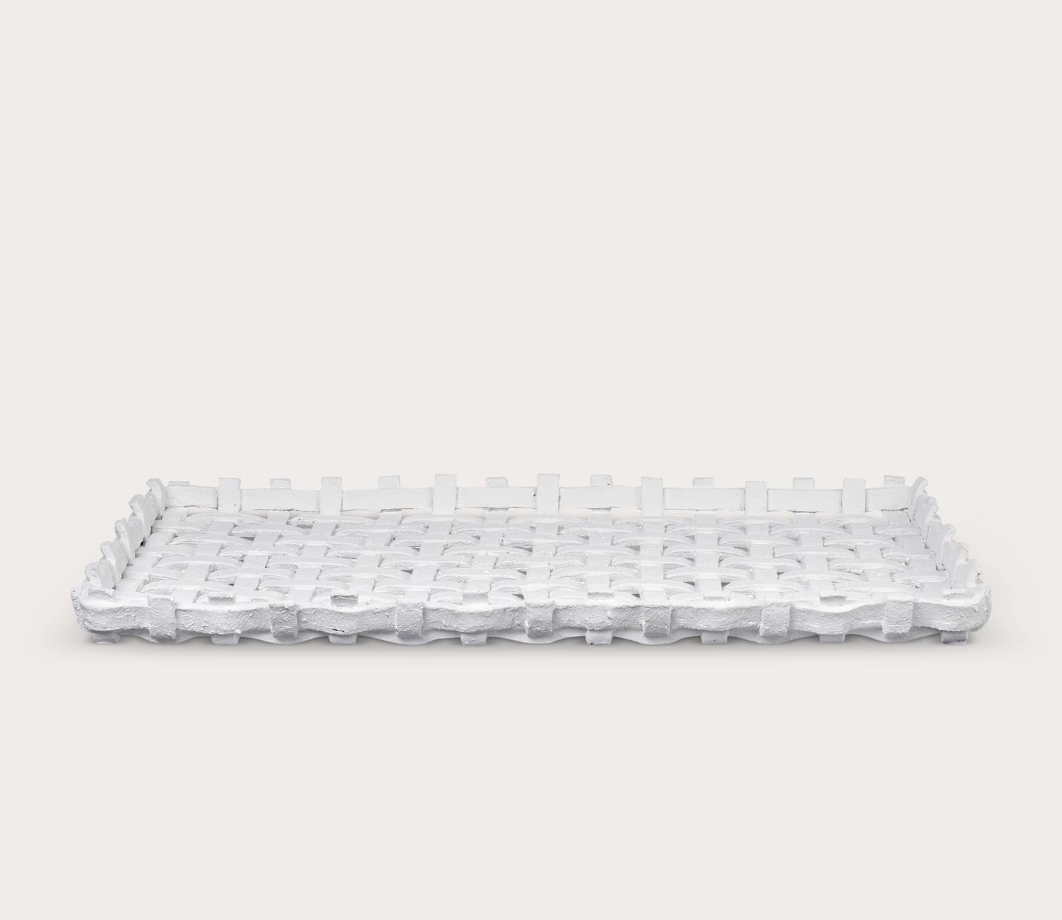 Haney Woven White Tray