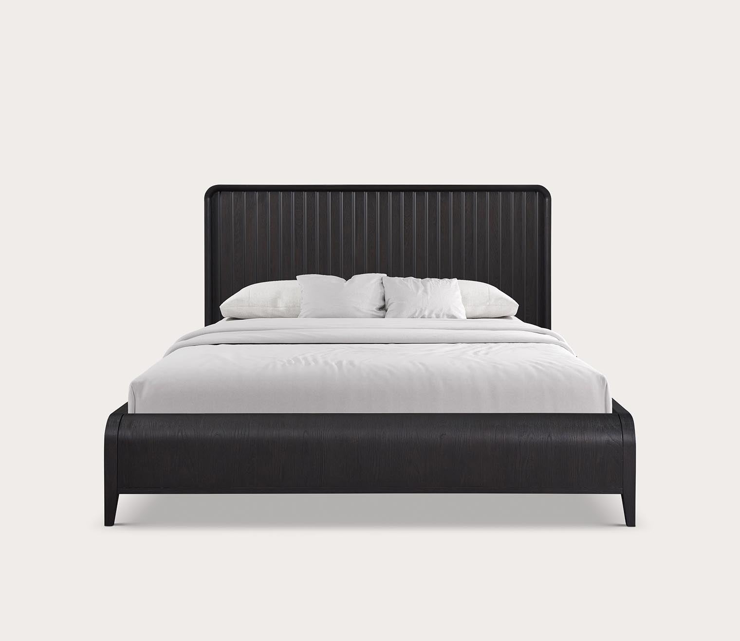 Elure Wood Waterfall Panel Bed