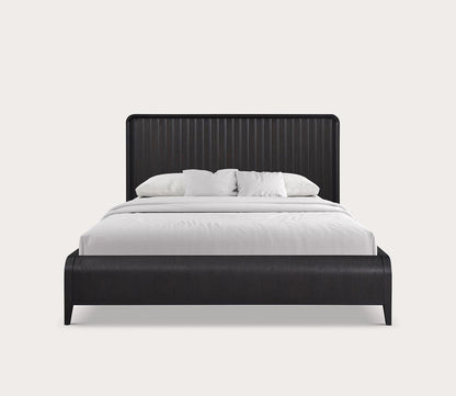 Elure Wood Waterfall Panel Bed