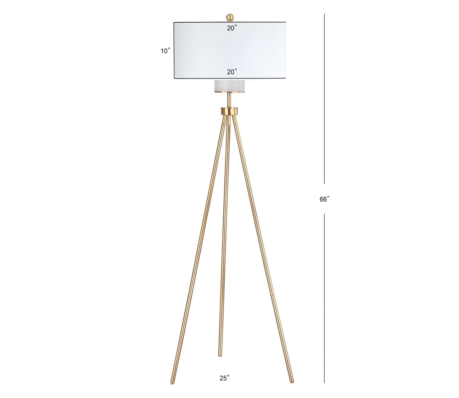 Enrica Tripod Gold Floor Lamp by Safavieh