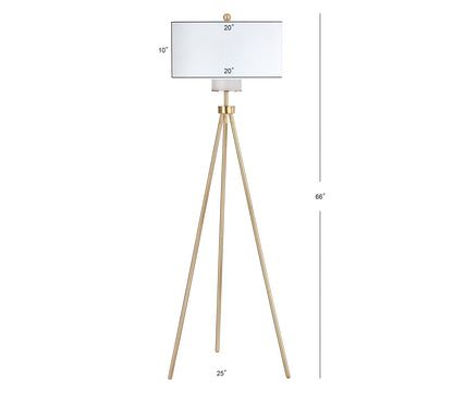 Enrica Tripod Gold Floor Lamp by Safavieh