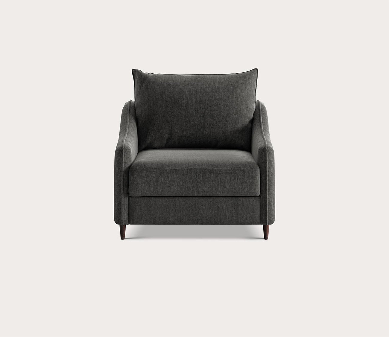 Ethos Cot Chair Sleeper by Luonto in dark gray, silo