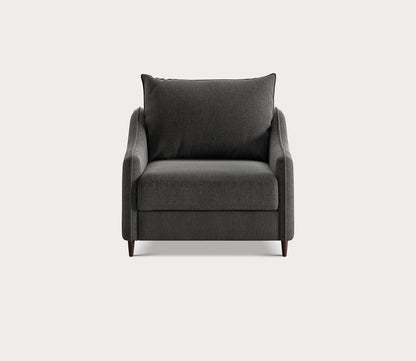 Ethos Cot Chair Sleeper by Luonto in dark gray, silo