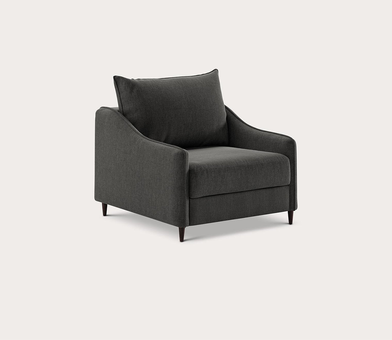 Ethos Cot Chair Sleeper by Luonto in dark gray, silo