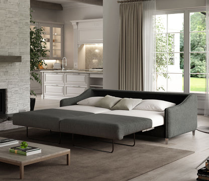 Ethos King Sleeper Sofa by Luonto, dark gray, bed open