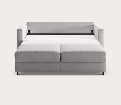 Fantasy 2 Sleeper Sofa by Luonto in silo, front angle, open