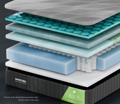 GhostBed 3D Matrix 12" Hybrid Mattress layers