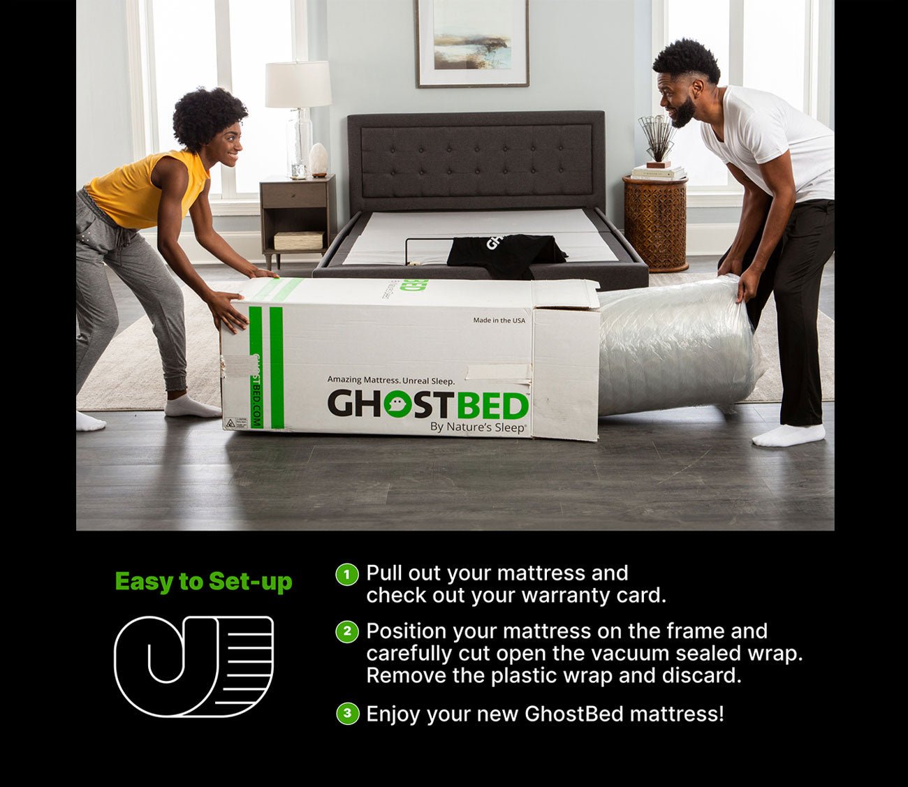GhostBed Essentials Foam Mattress in a box