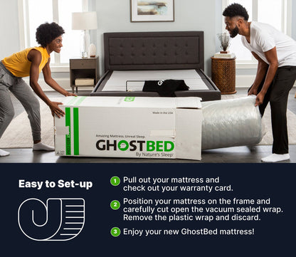 GhostBed Massage Hybrid Mattress in a box