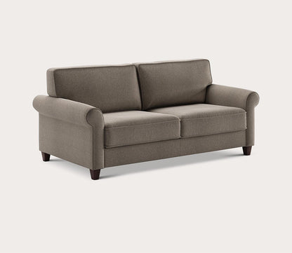 Gloria Queen Loveseat Sleeper by Luonto, silo angled